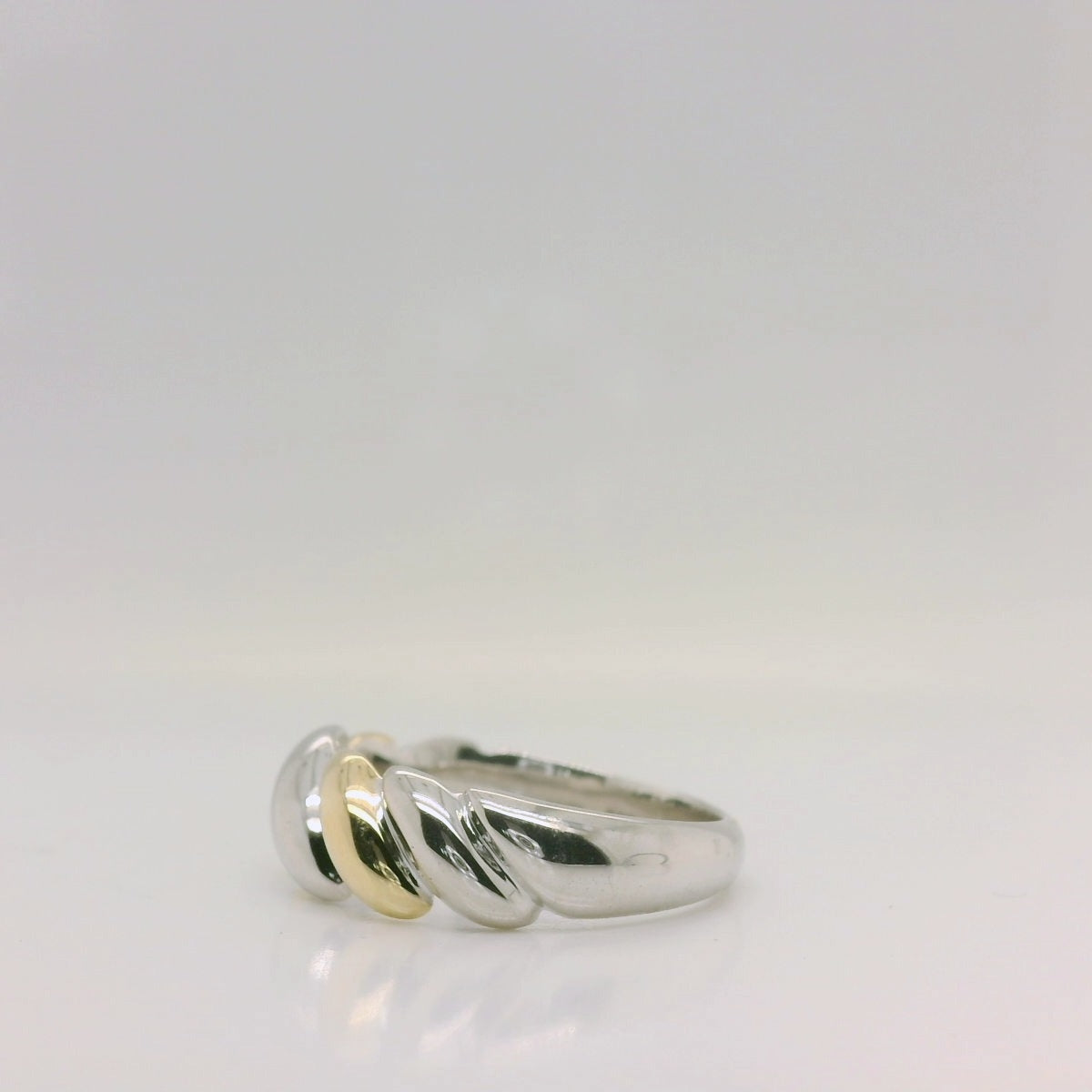 Two-Tone Twisted Ring