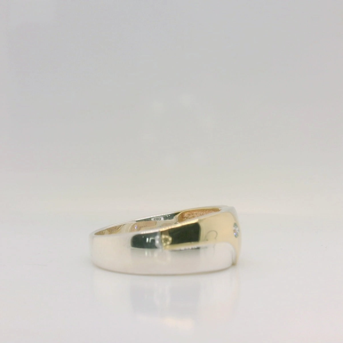 Two-Tone CZ Ring