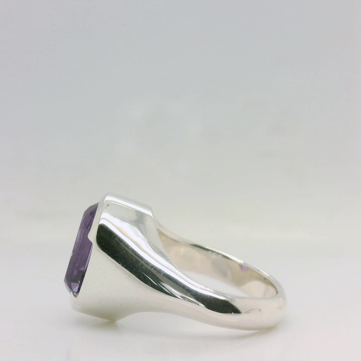 Off-Set Amethyst Ring