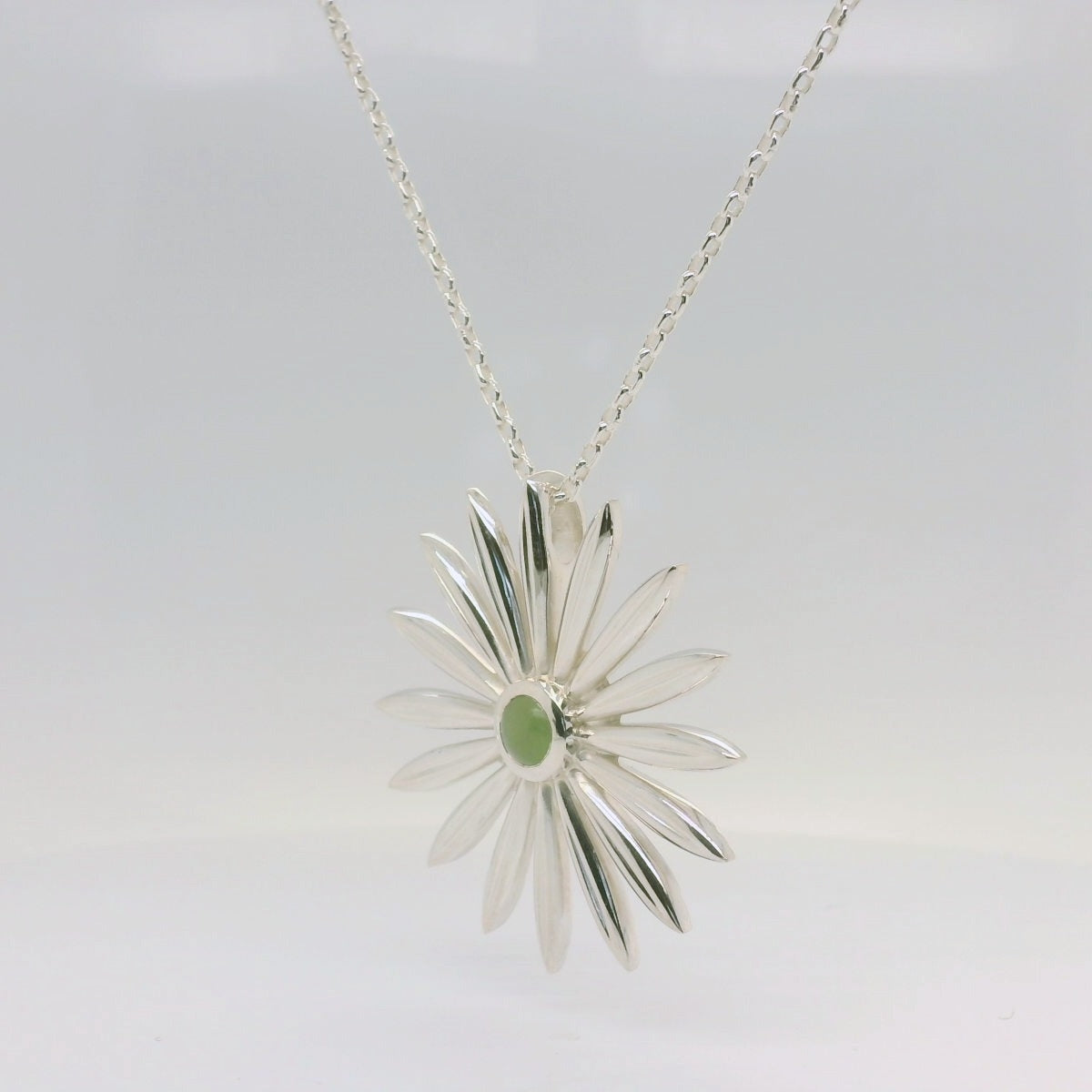 Greenstone Flower Necklace