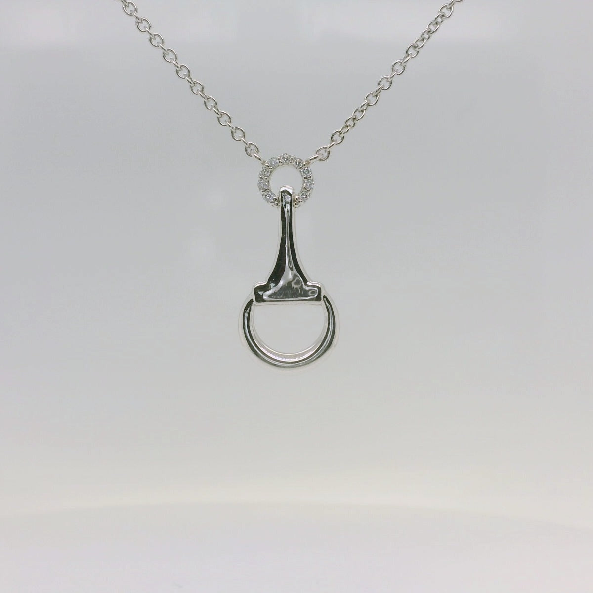 CZ Bridle Bit Necklace