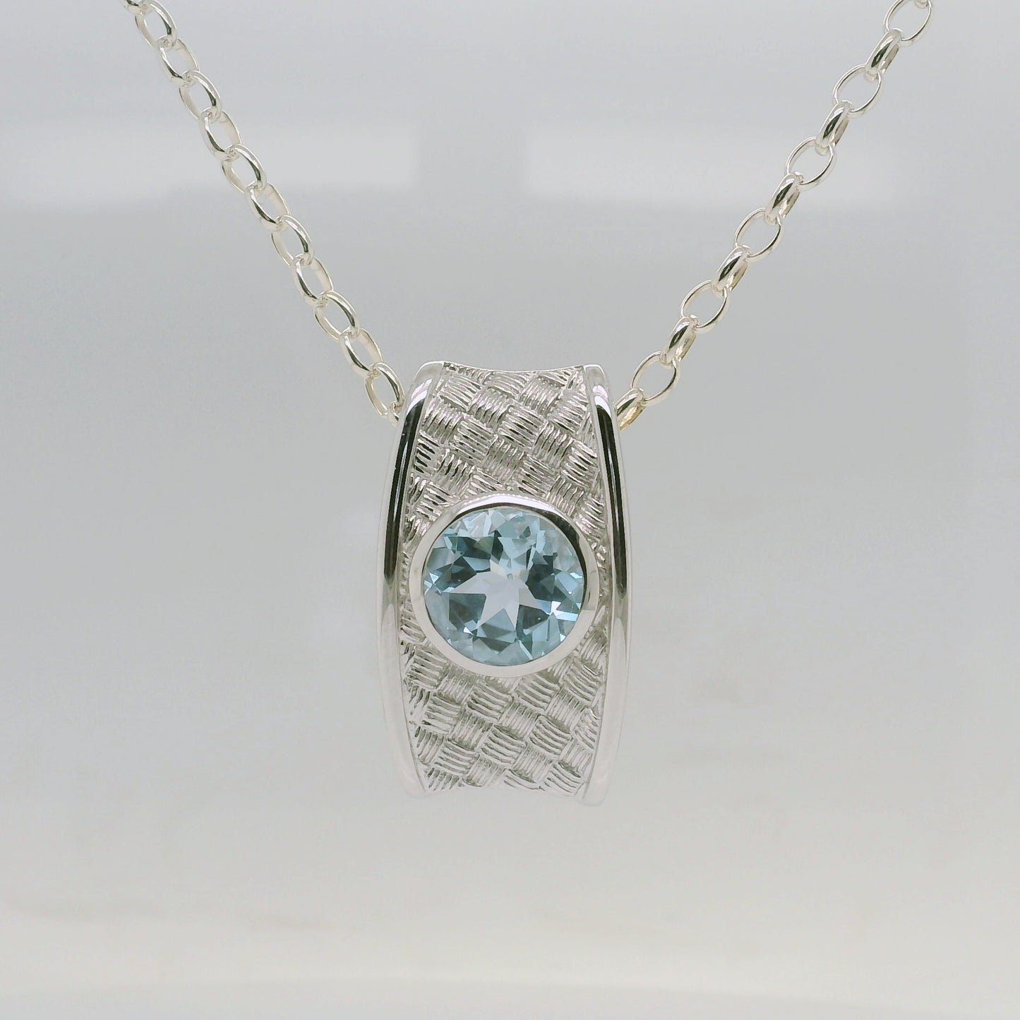 Textured Topaz Pendant