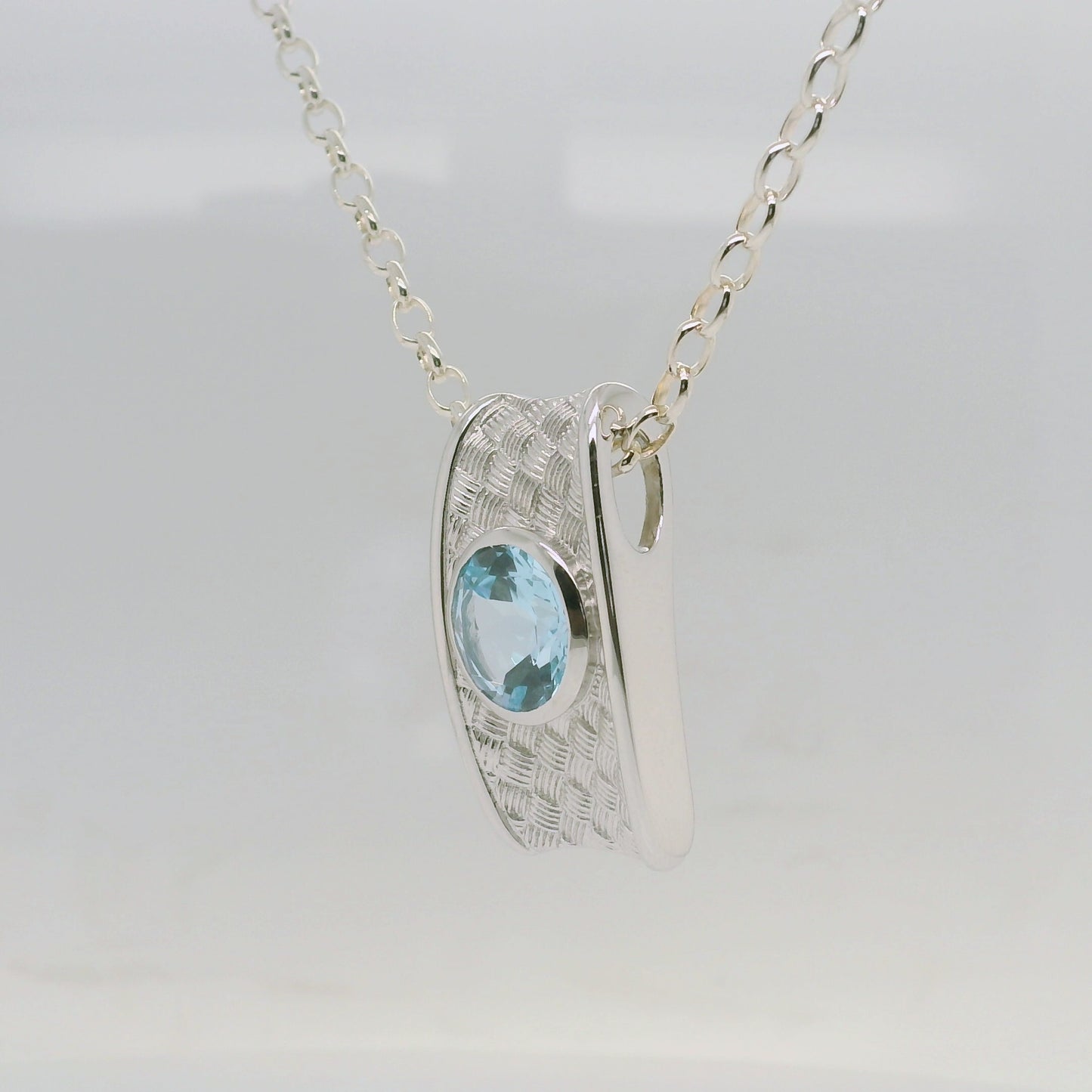 Textured Topaz Pendant