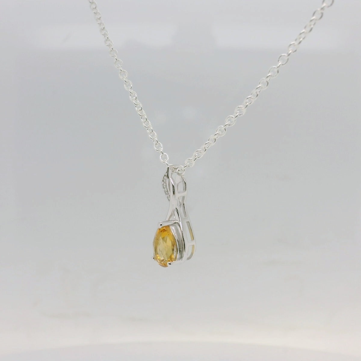 Citrine & CZ Pendant