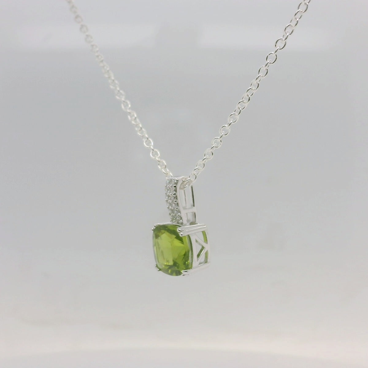 Peridot & CZ Pendant
