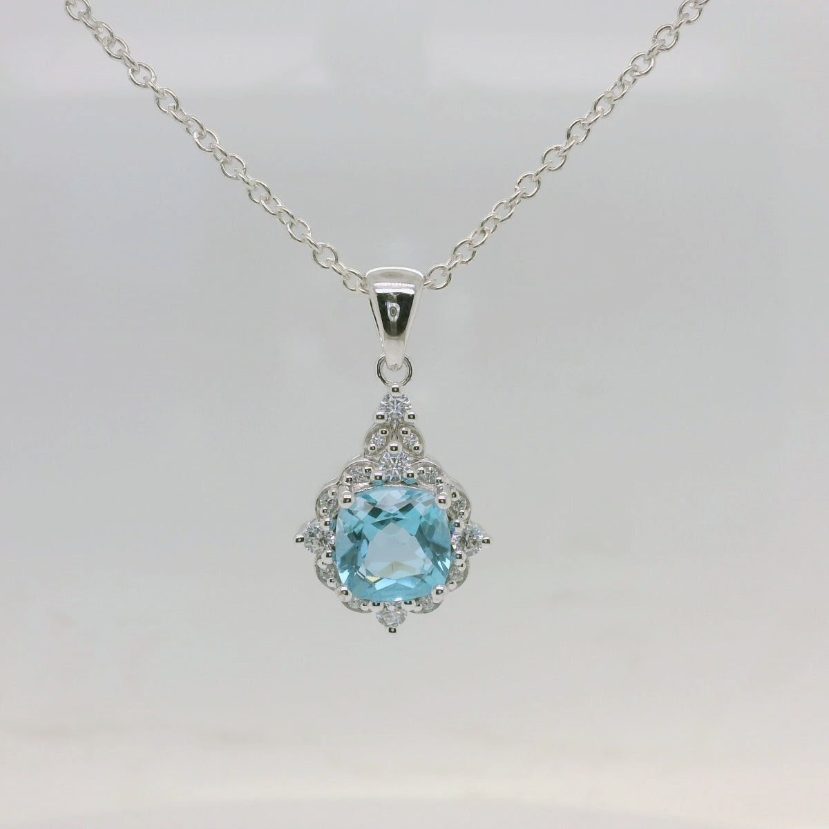 Topaz & CZ Pendant
