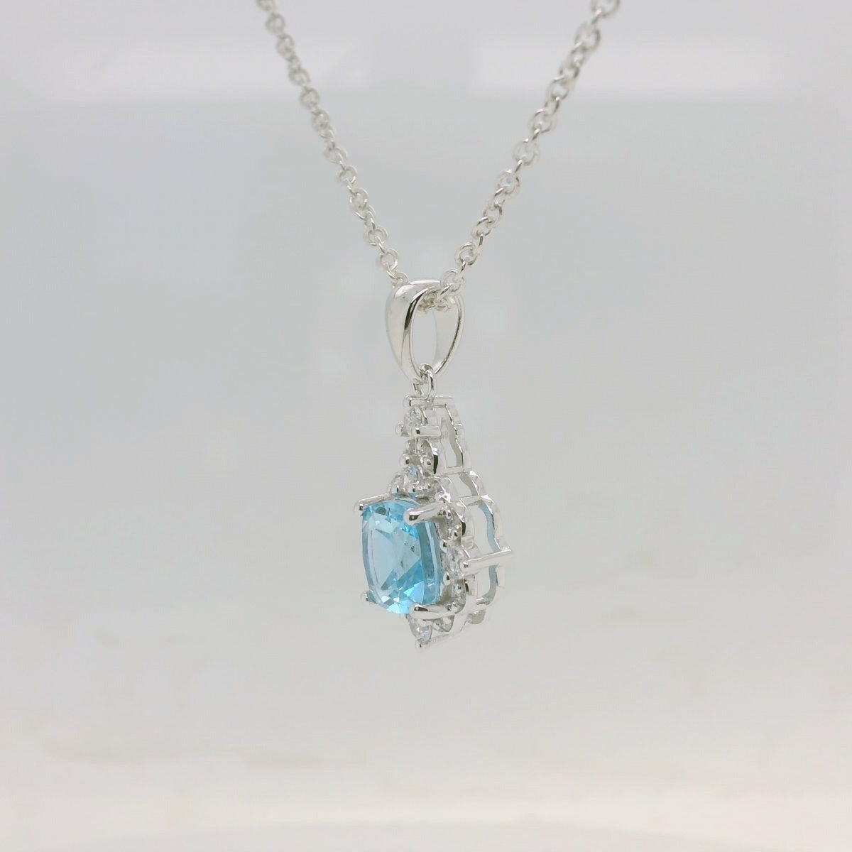 Topaz & CZ Pendant