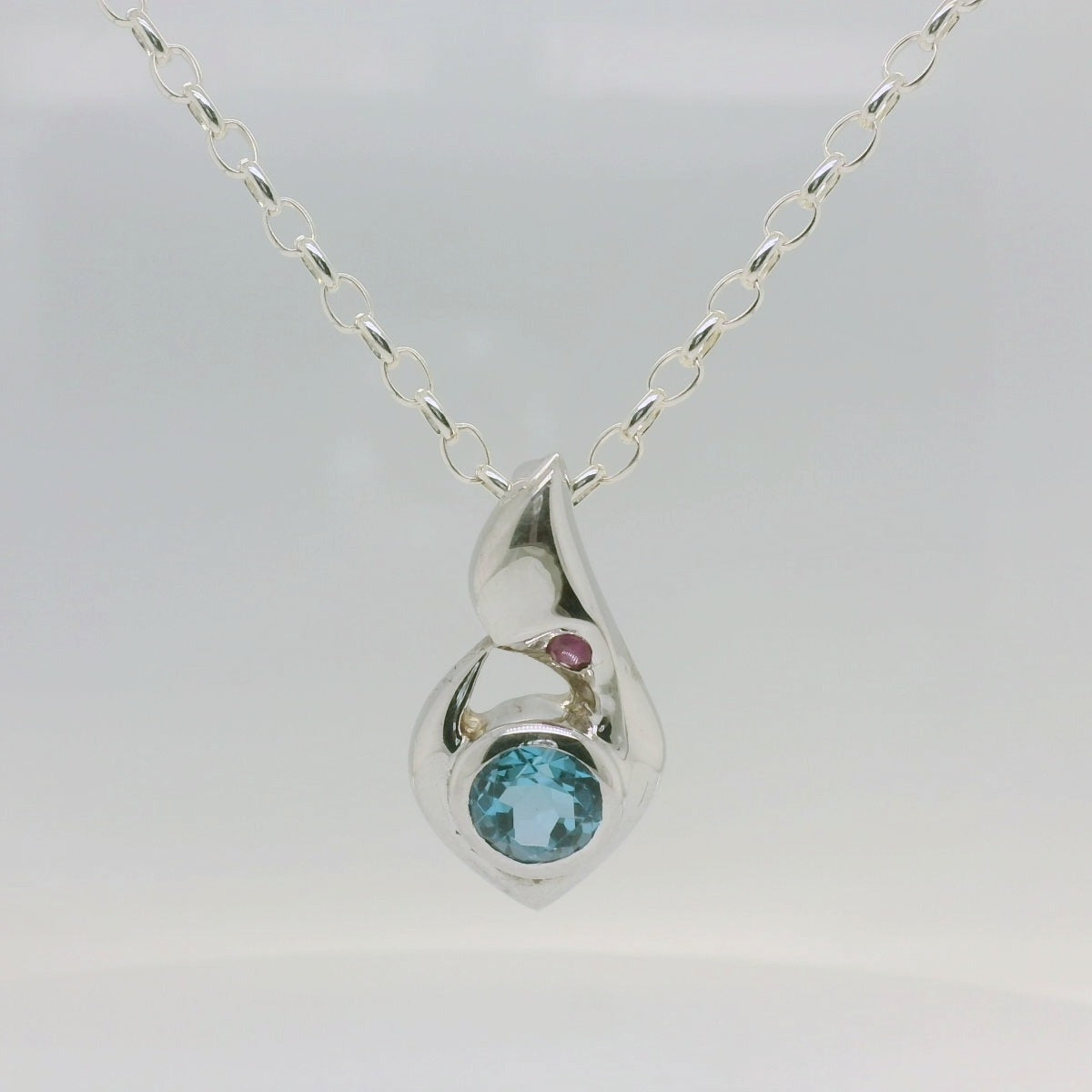 Topaz & Ruby Pendant
