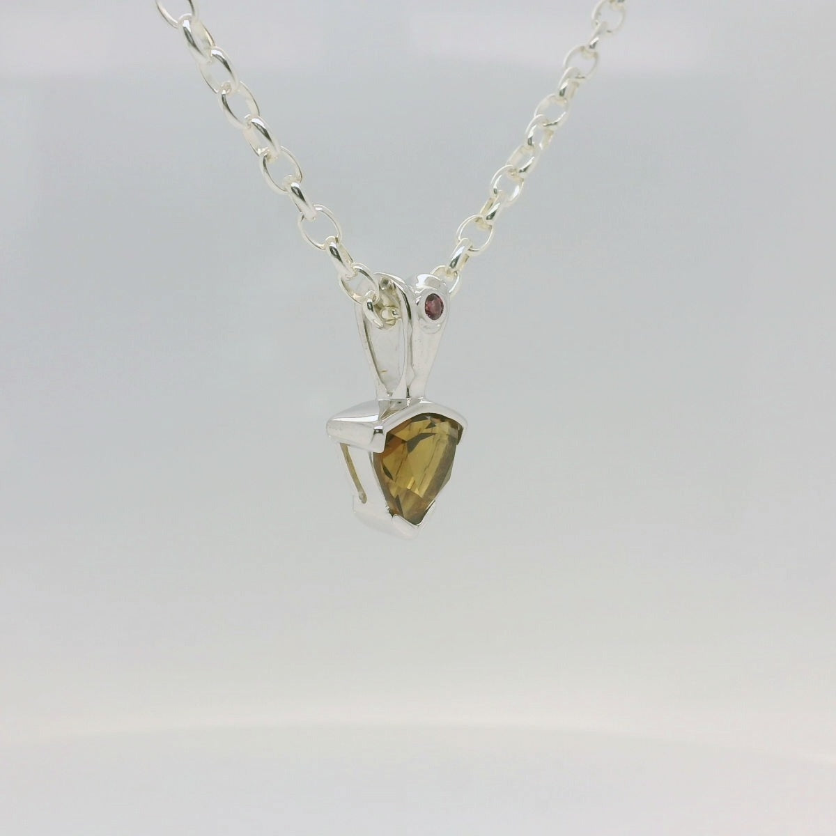 Cognac & Garnet Pendant