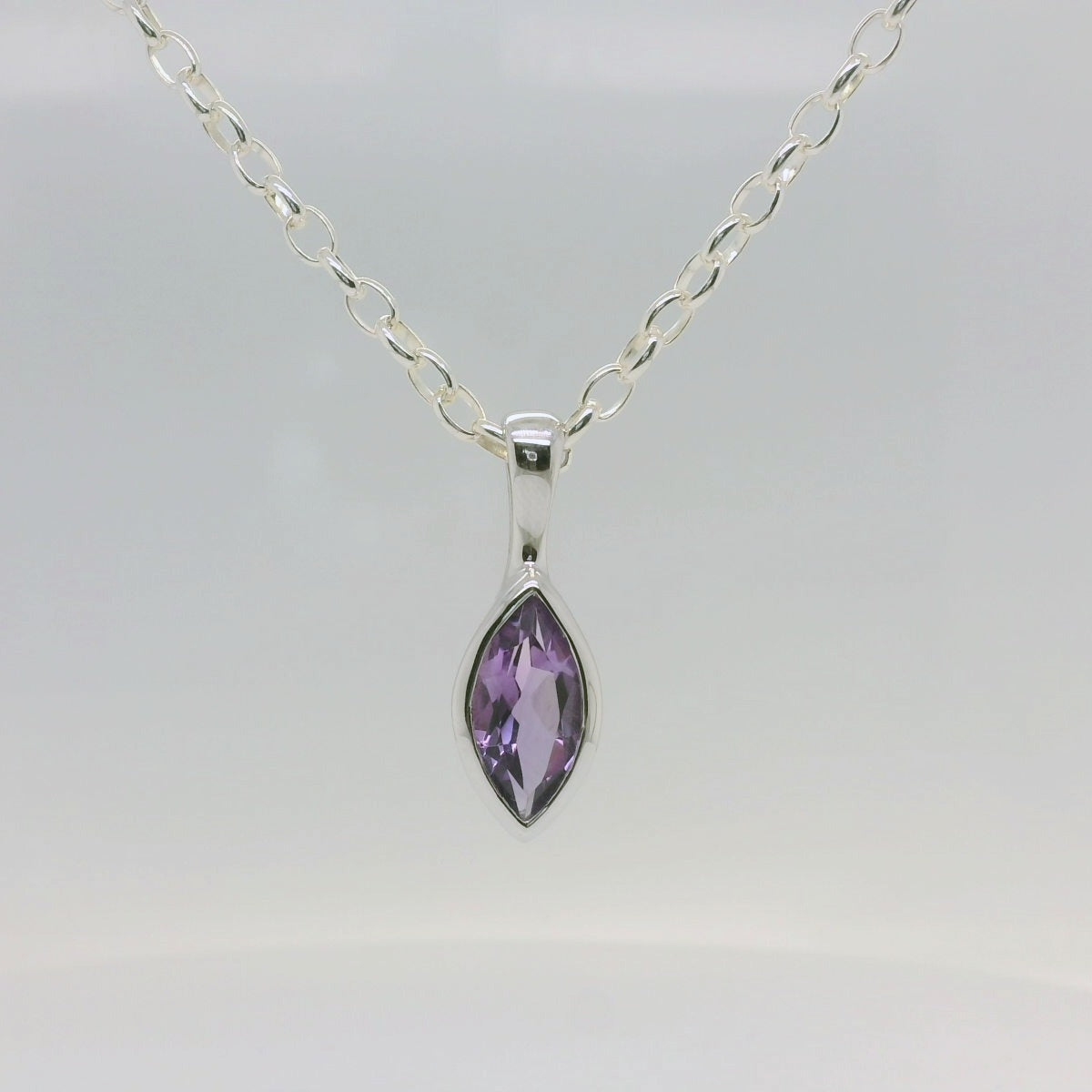 Marquise Amethyst Pendant