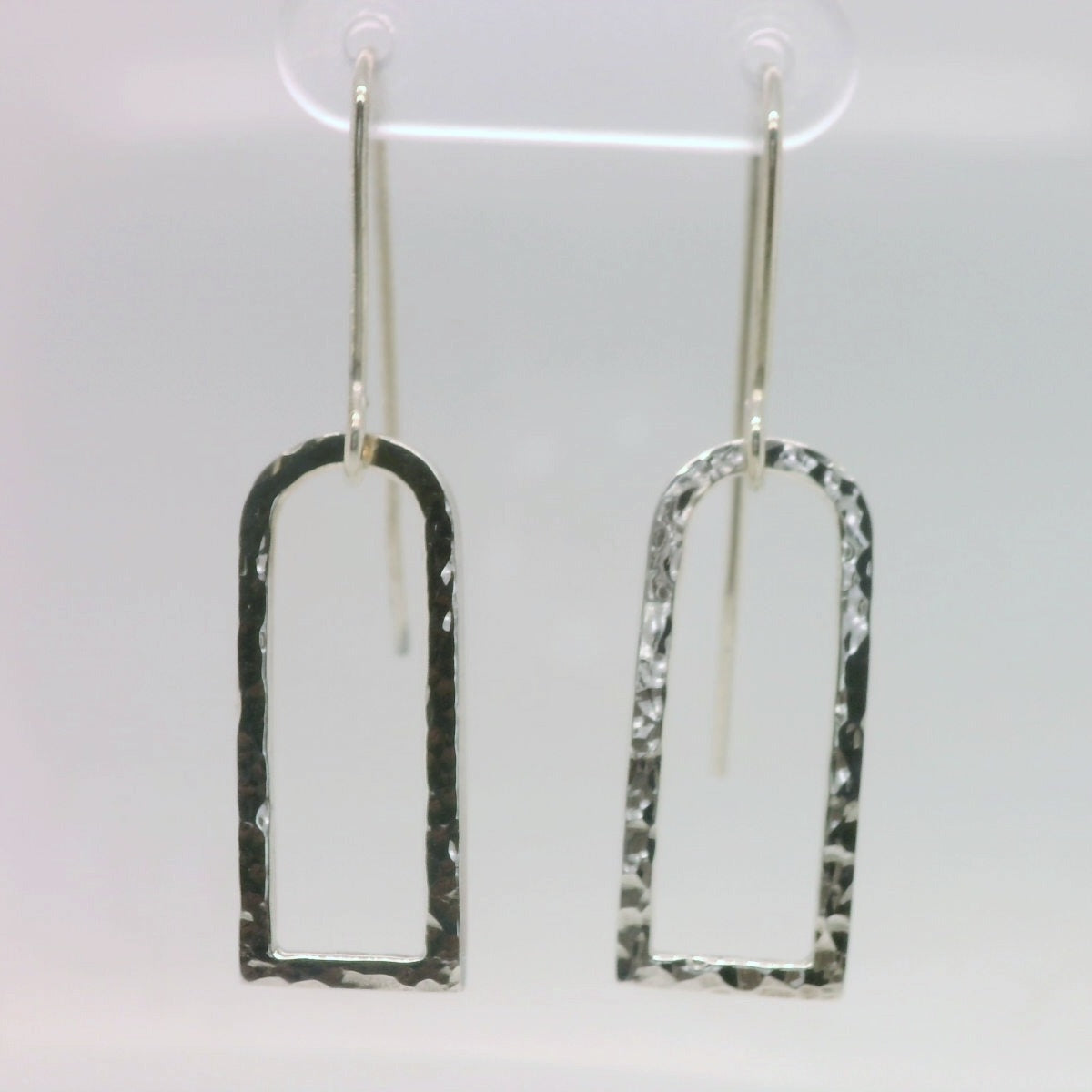 Textured D-Link Drop Earrings