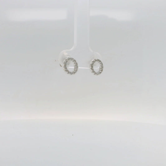 Open Circle Stud Earrings