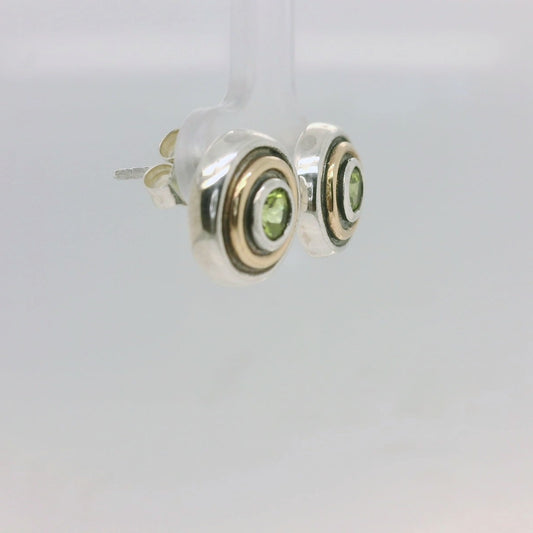Two-Tone Peridot Earrings