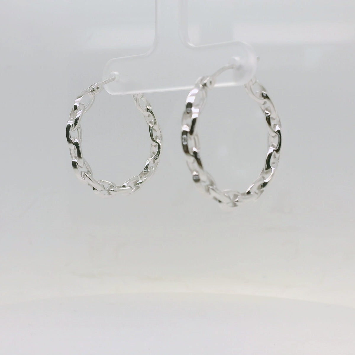 Chain Link Hoop Earrings
