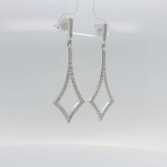 Diamond Shaped Drop Earrings