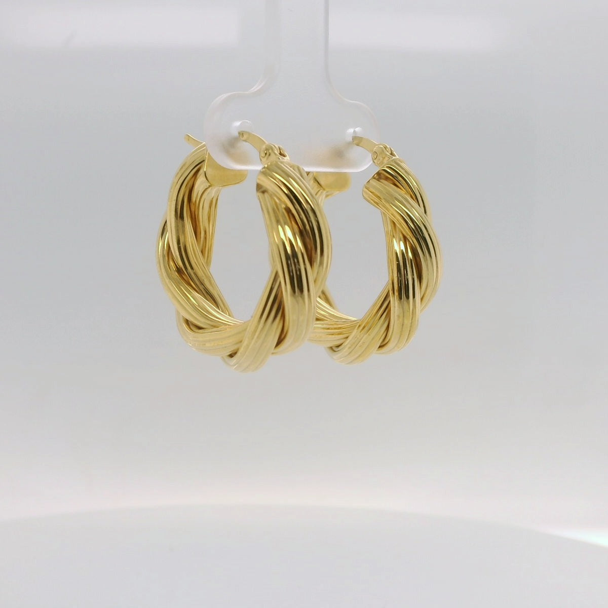Yellow Woven Hoops
