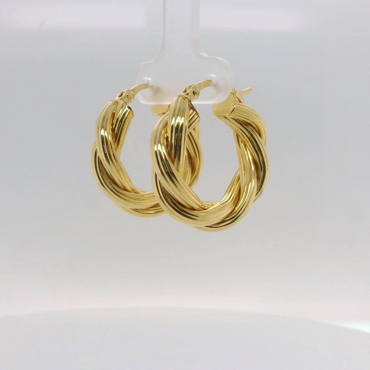 Yellow Woven Hoops