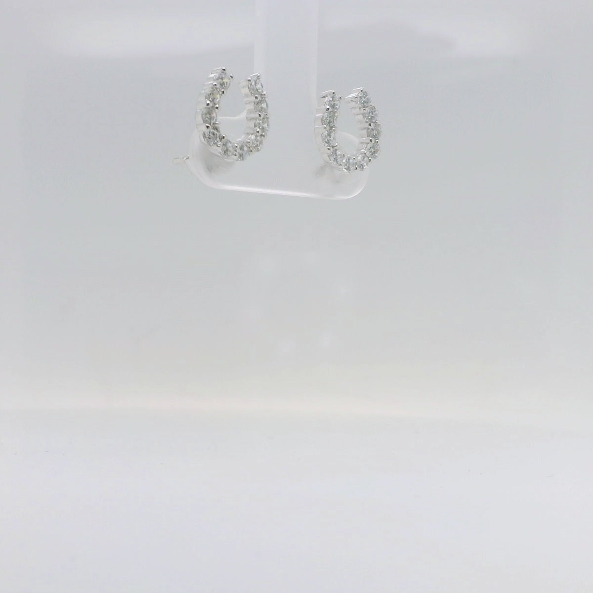 Large CZ Horseshoe Studs