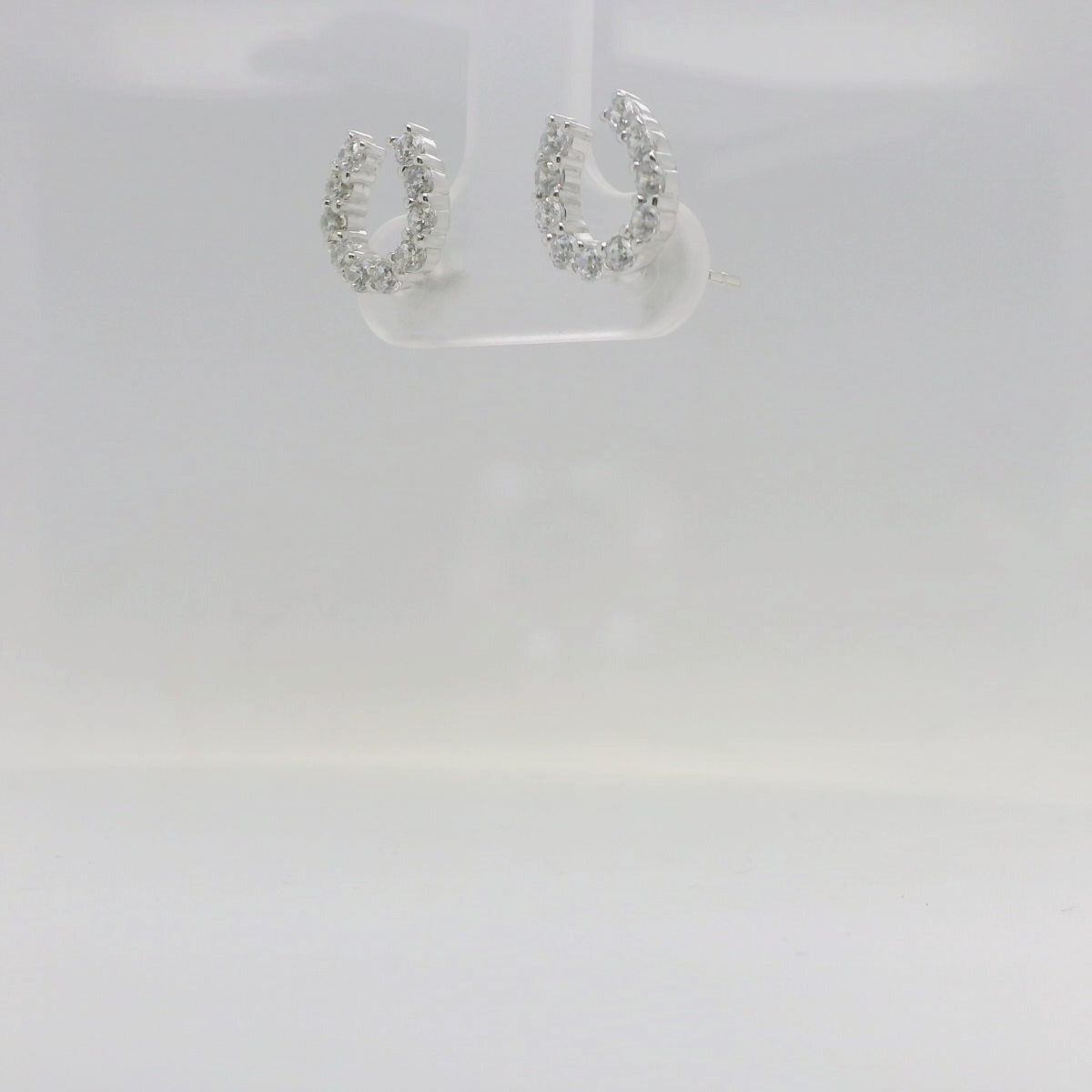 Large CZ Horseshoe Studs