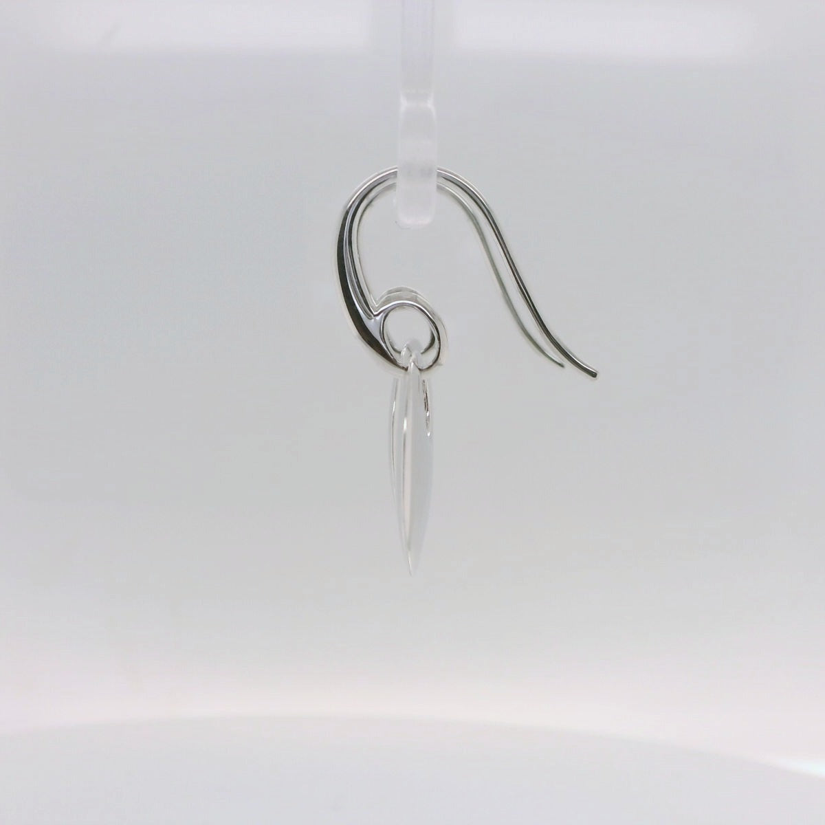 Silver Disc Drop Earrings