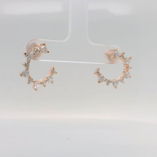 Rose Open Circle Studs