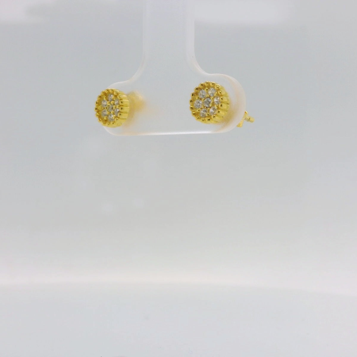 Yellow Crown Cluster Studs