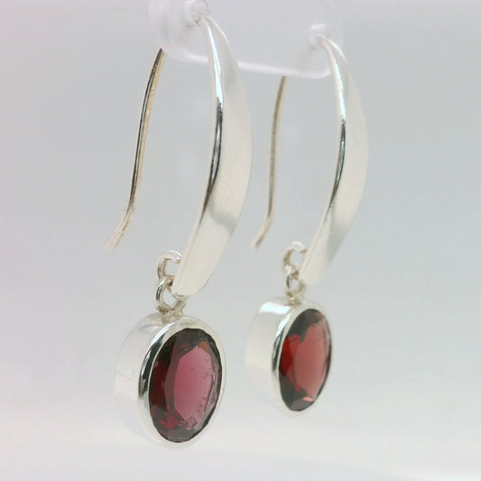 Garnet Drop Earrings