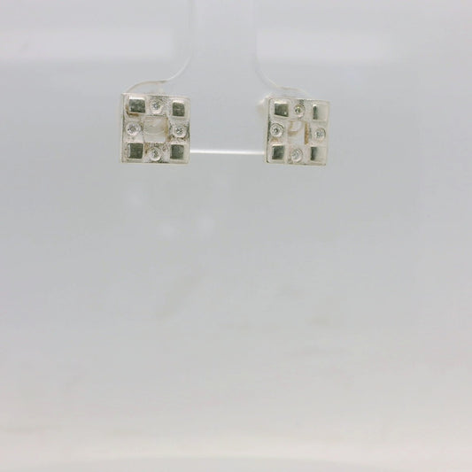 Square Diamond Studs