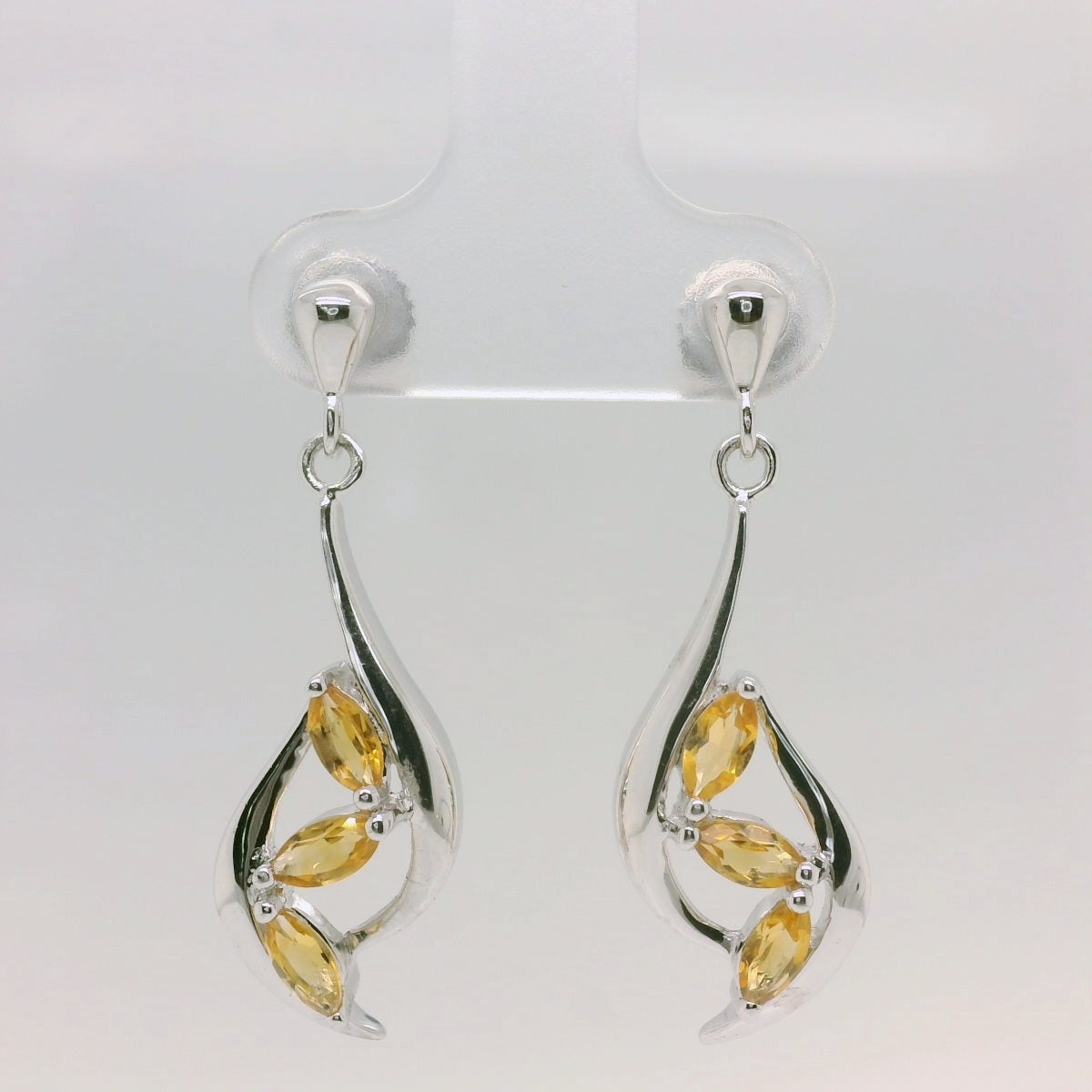 Golden Citrine Stud Drops