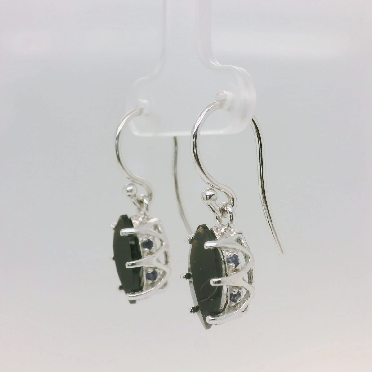 Black Quartz Drop Earrings