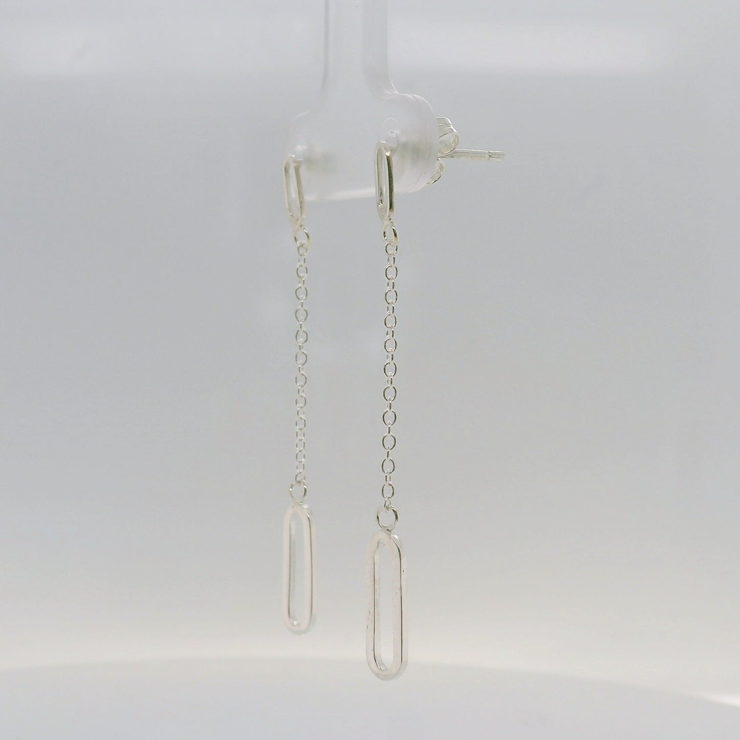 Oval Chain Drop Earrings