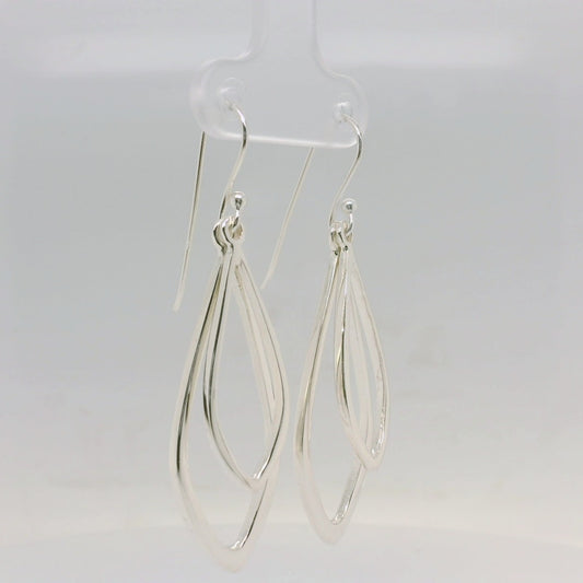 Double Leaf Drop Earrings