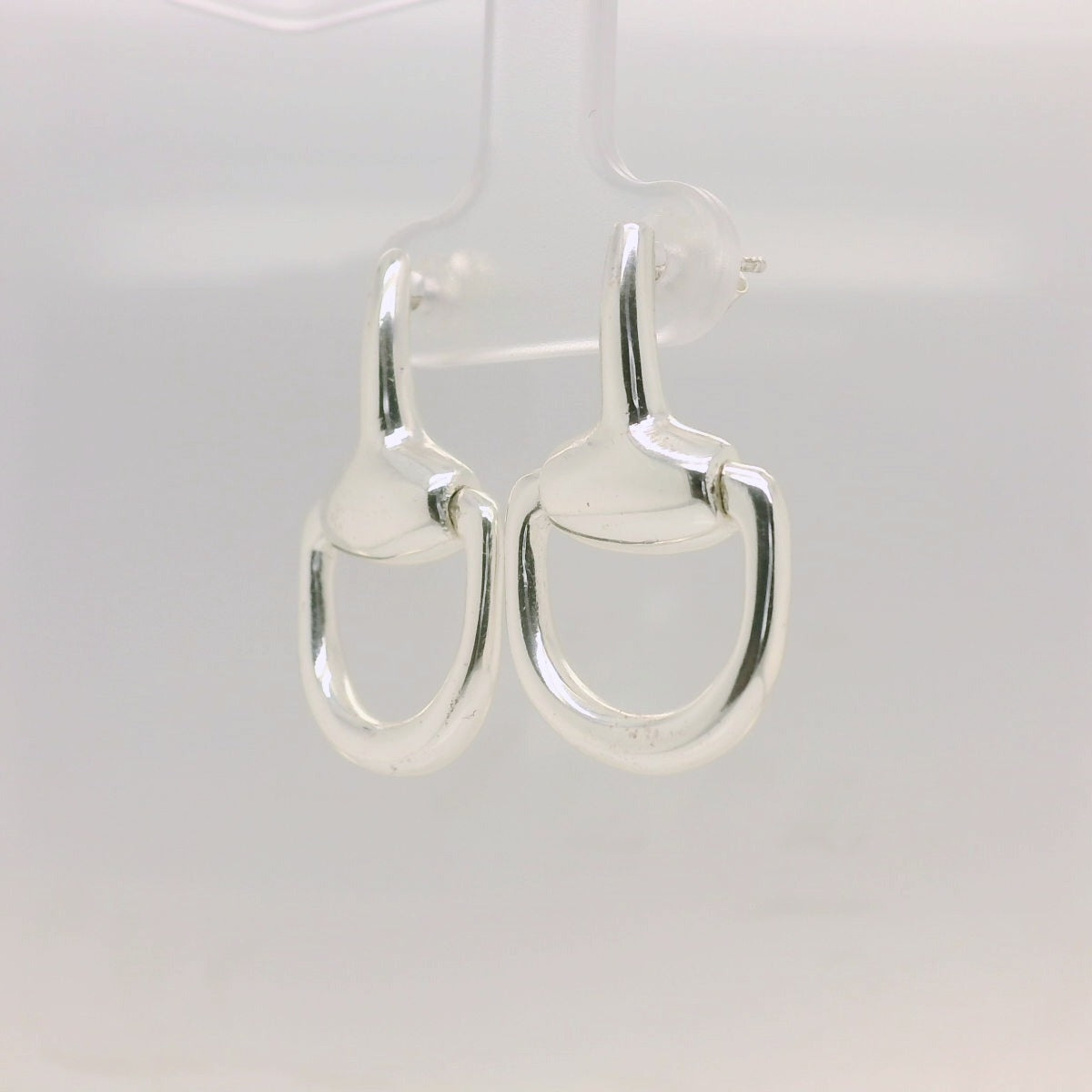 Horse Bit Stud Drop Earrings