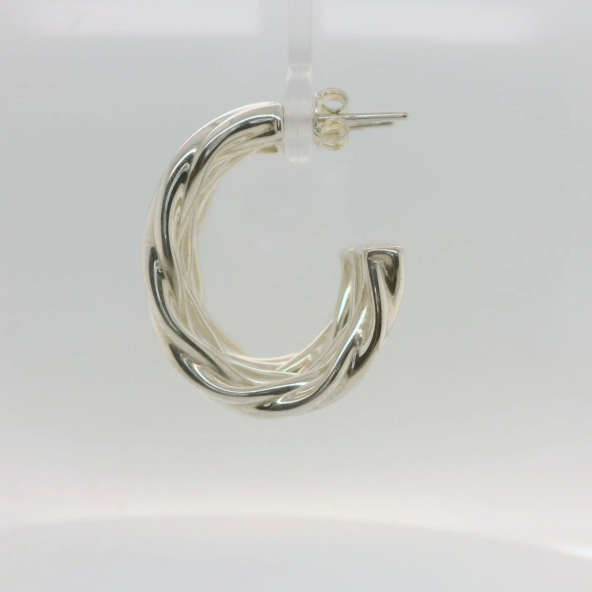 Swirl Tube Stud Earrings