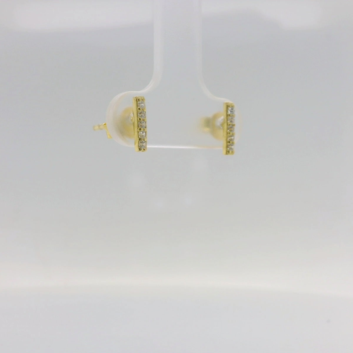 Yellow Plated Bar Earrings