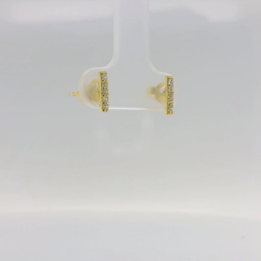 Yellow Plated Bar Earrings