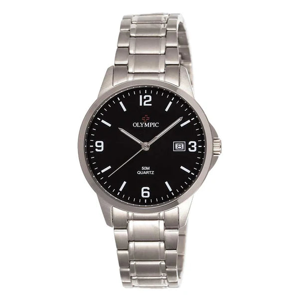 Olympic Titanium Black Dial Watch
