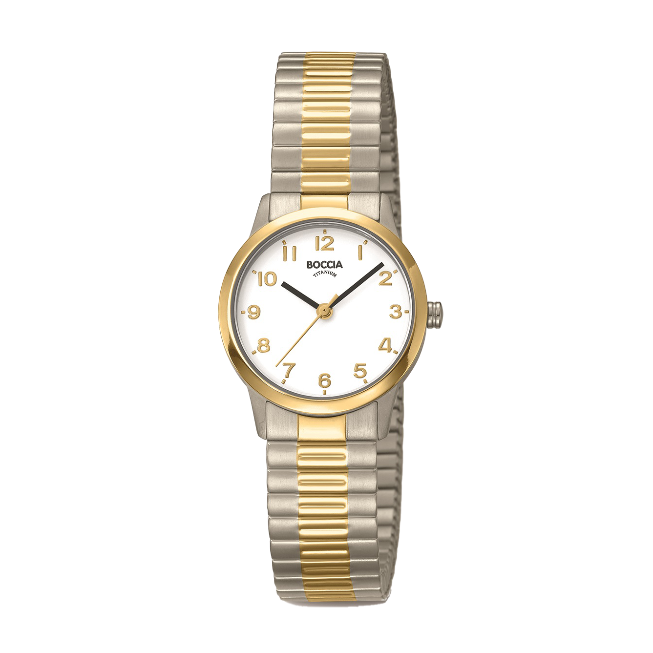 Boccia Titanium Watch – Two-Tone Gold & Silver with White Dial