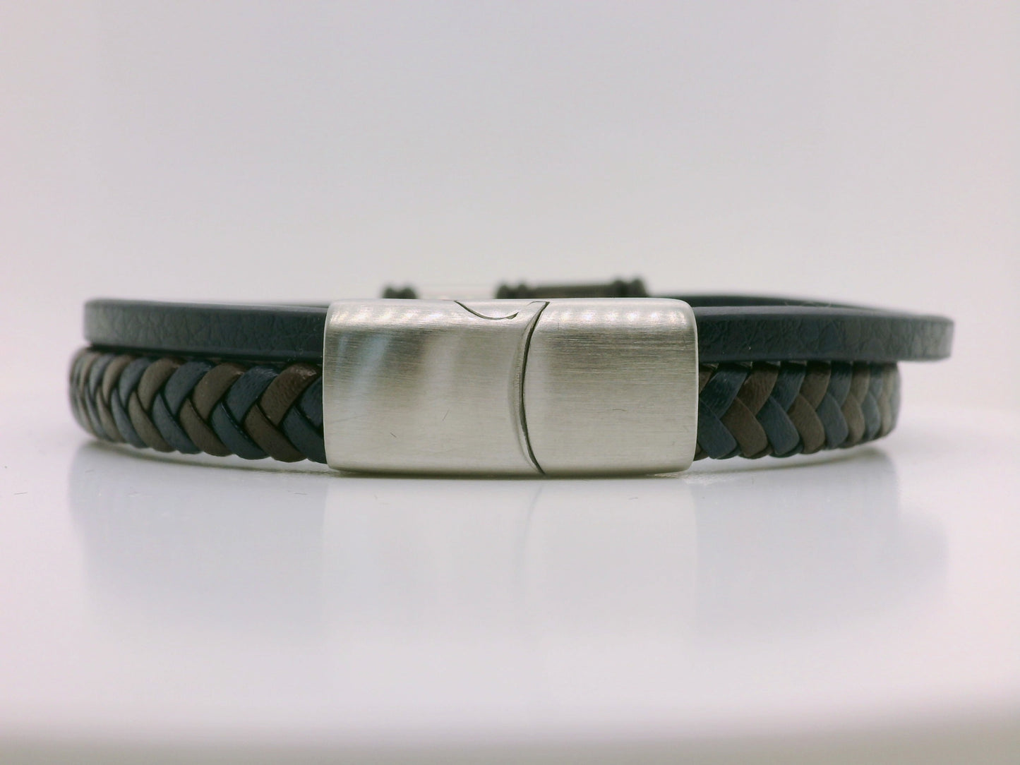 Brown & Navy Braided Bracelet