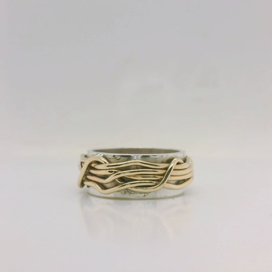 Gents Two-Tone Wire Ring