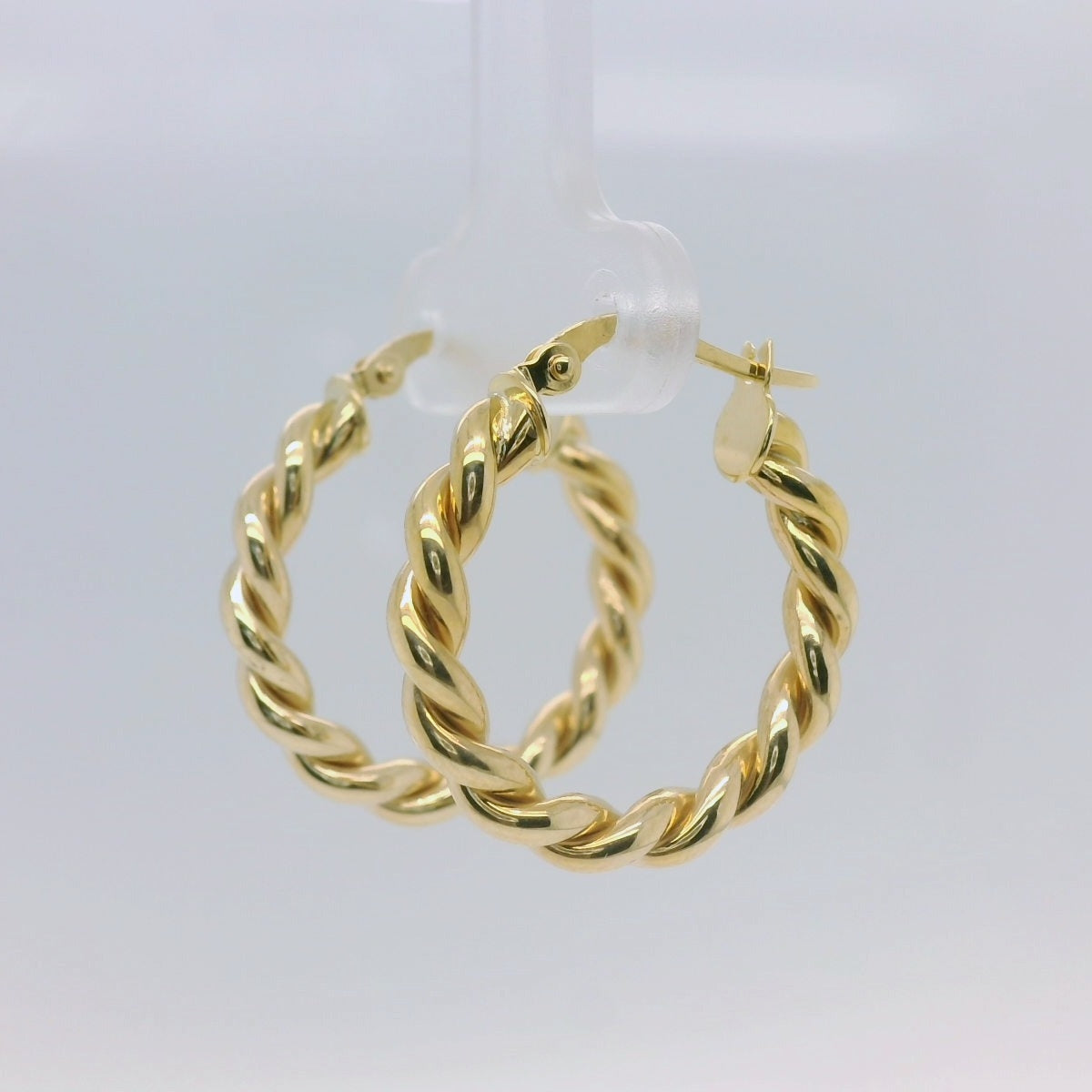 Gold Twisted Hoops