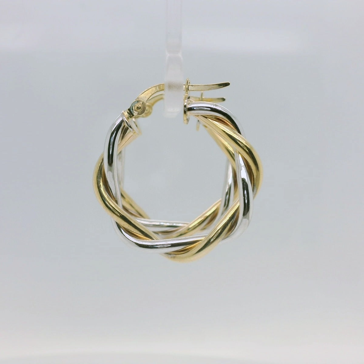 Two-Tone Twisted Hoops