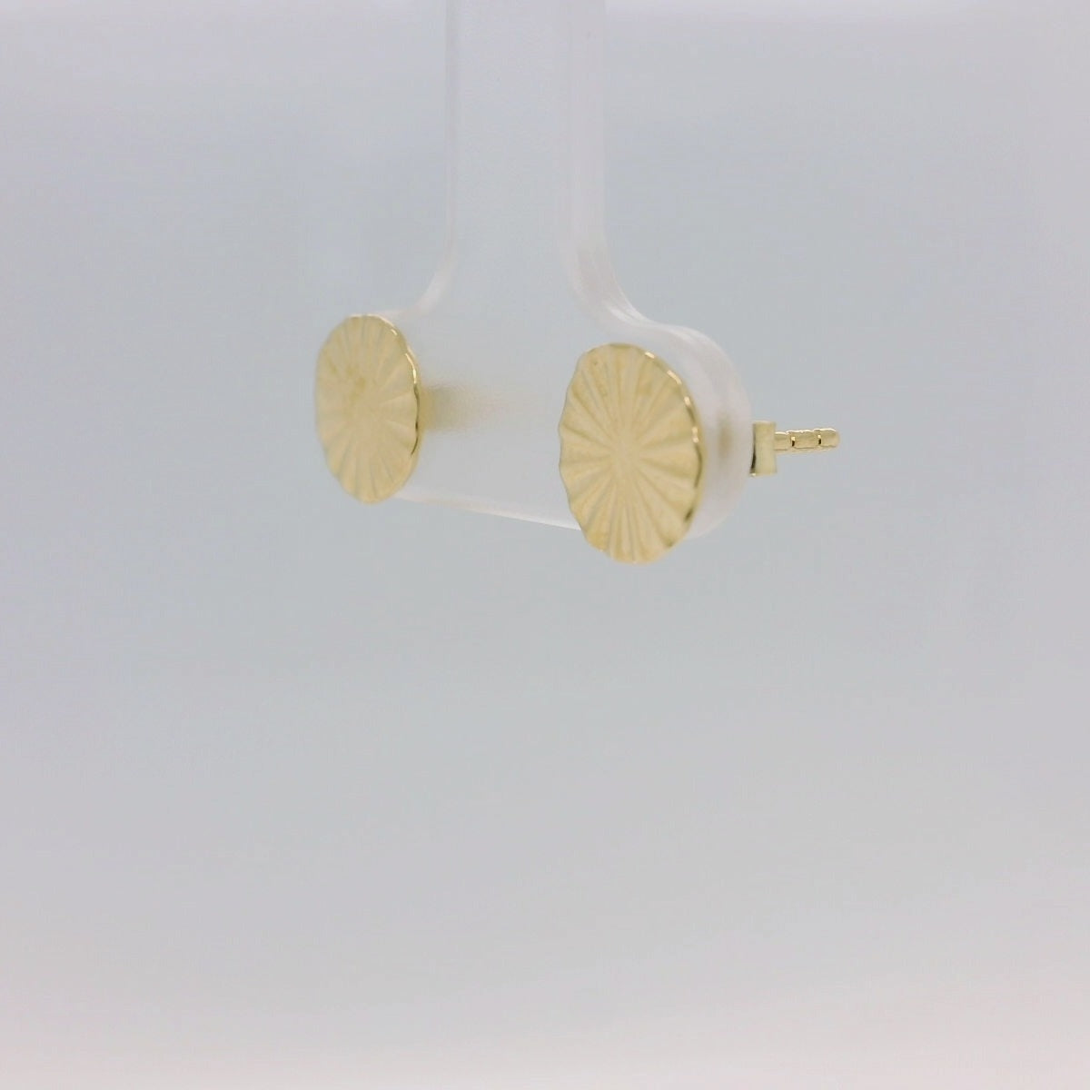 Gold Sun Disc Studs