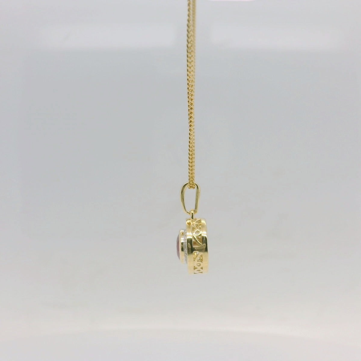 Ruby & Diamond Cluster Pendant