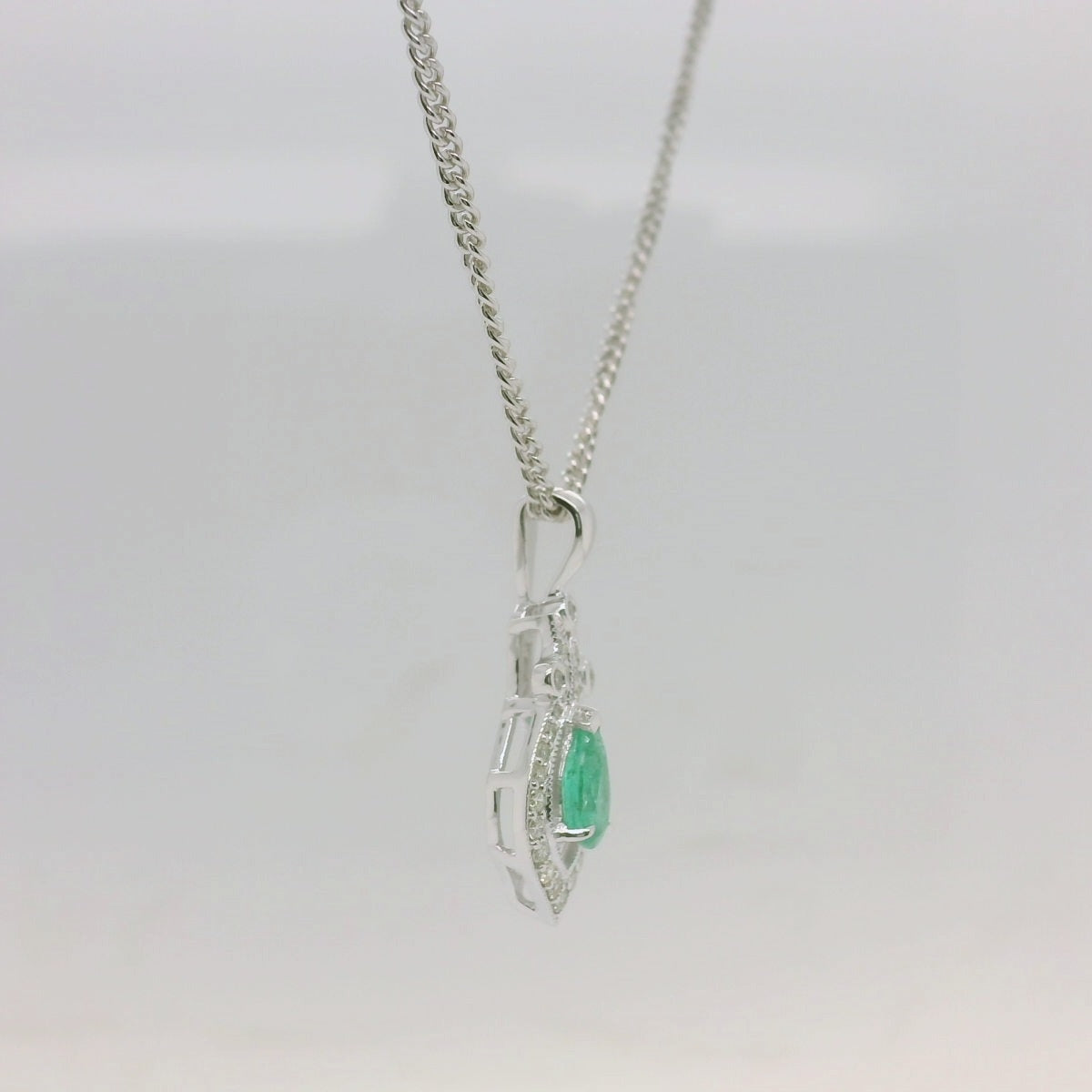 Emerald Diamond Pendant