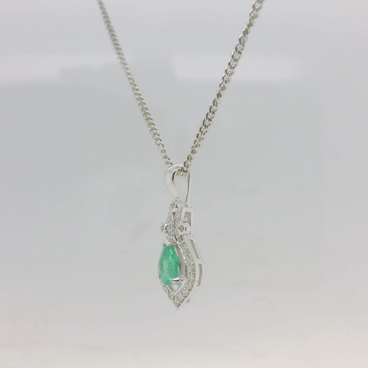 Emerald Diamond Pendant