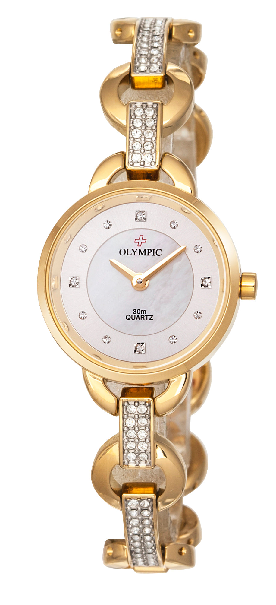 Ladies Gold Stone Set Watch