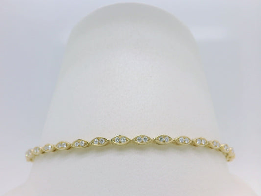 9ct Yellow Tennis Bracelet