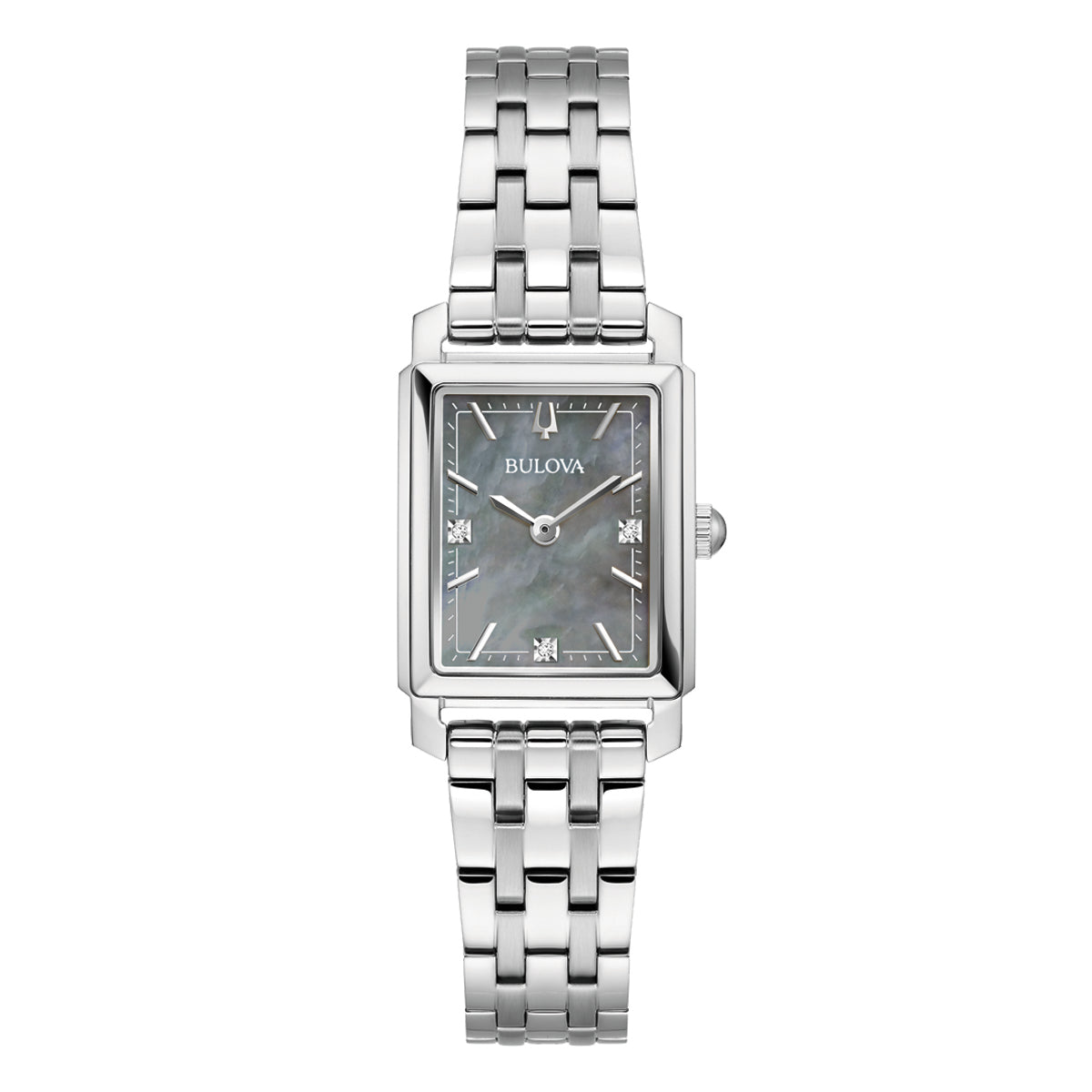 Bulova Ladies Rectangle Classic Sutton Watch - Silver-Tone