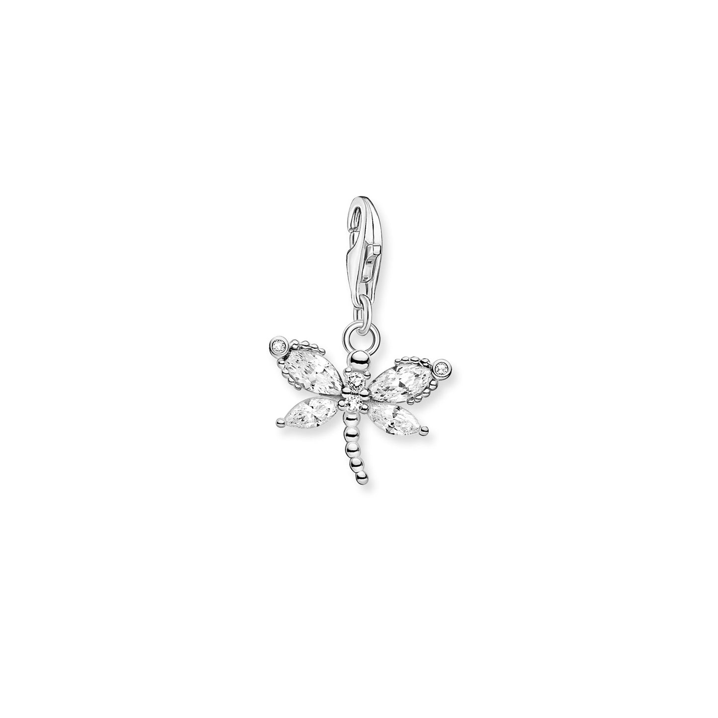 Dragonfly with White Zirconia Charm